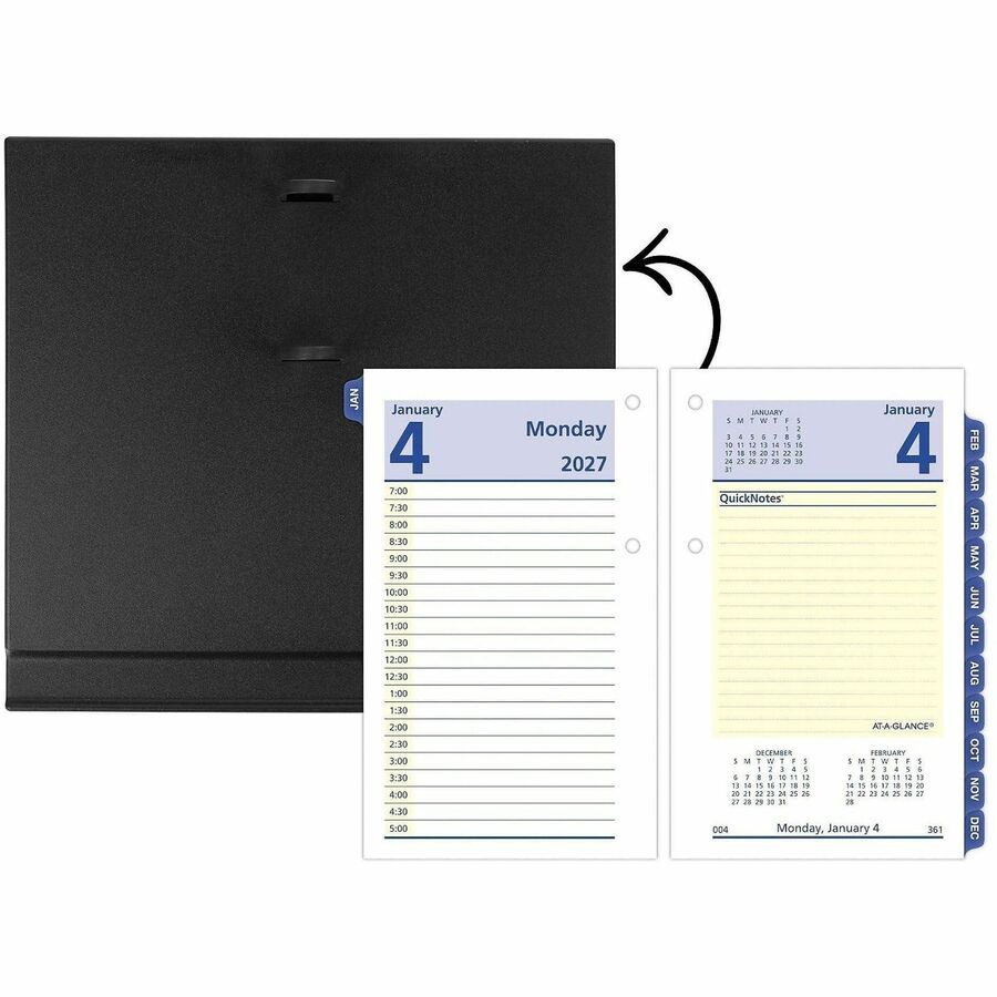 At-A-Glance QuickNotes Loose-Leaf Desk Calendar Refill