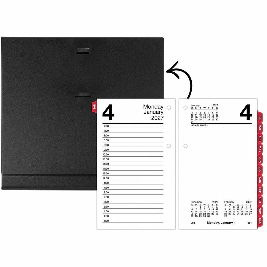 At-A-Glance Loose-Leaf Desk Calendar Refill withTabs