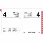 At-A-Glance Loose-Leaf Desk Calendar Refill, Mini, Daily, 12-Month, January 2026–December 2026, 3 3/4" x 3", White Sheets, Monthly Tabs, Reference Calendar, Year Date Indicator, 1 Each