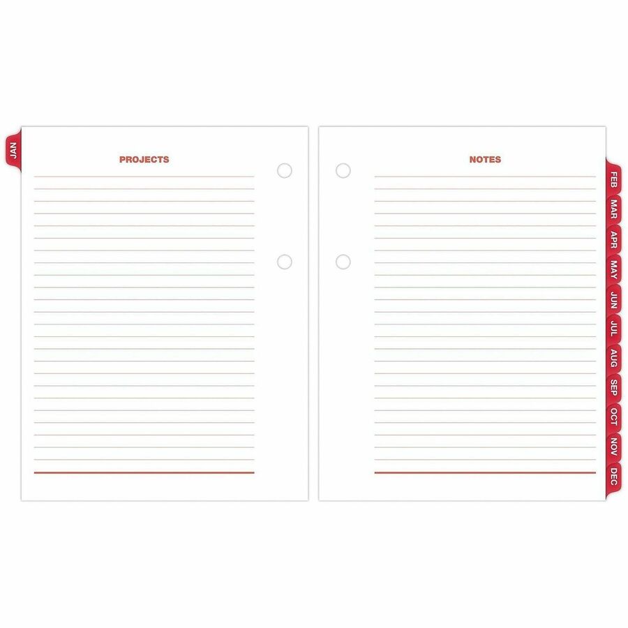 At-A-Glance Loose-Leaf Desk Calendar Refill, Mini, Daily, 12-Month, January 2026–December 2026, 3 3/4" x 3", White Sheets, Monthly Tabs, Reference Calendar, Year Date Indicator, 1 Each