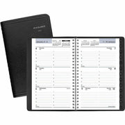 At-A-Glance DayMinder Weekly Appointment Book Planner, January 2026–December 2026, Hourly 8AM–5PM, 1 Week/2-Page Layout, 4 7/8" x 8", Wire Bound, Black Simulated Leather Cover, 1 Each