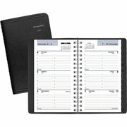 At-A-Glance DayMinder Weekly Pocket Planner, 12-Month, January-December 2026, 3 1/2" x 6", Wire Bound, Black Simulated Leather Cover, 1 Each