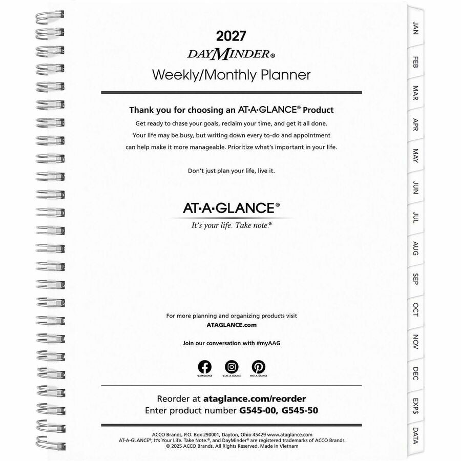 At-A-Glance DayMinder Executive Refill for G545