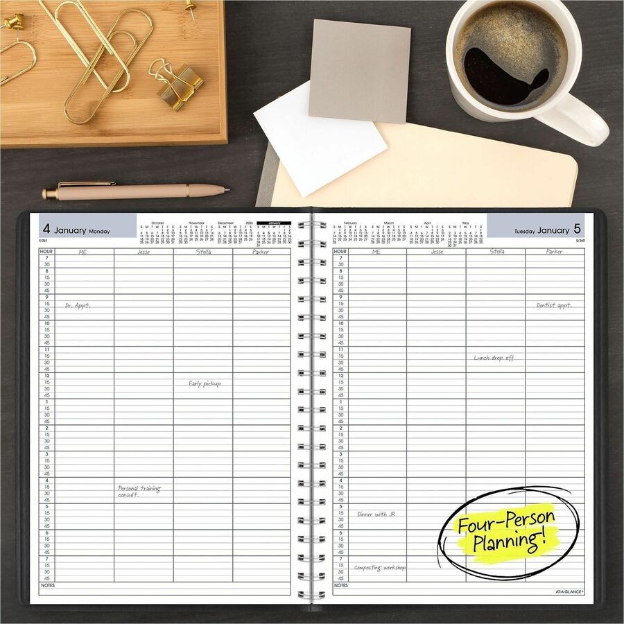 At-A-Glance DayMinder Four Person Group Appointment Book
