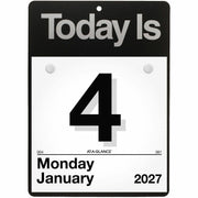 Small - Julian Dates - Daily - 12 Month - January 2026 to December 2026 - 1 Day Single Page Layout - 6" x 6" Sheet Size - White Sheet - White - Poly, Paper - Eyelet, Unruled Daily Block - 1 Each