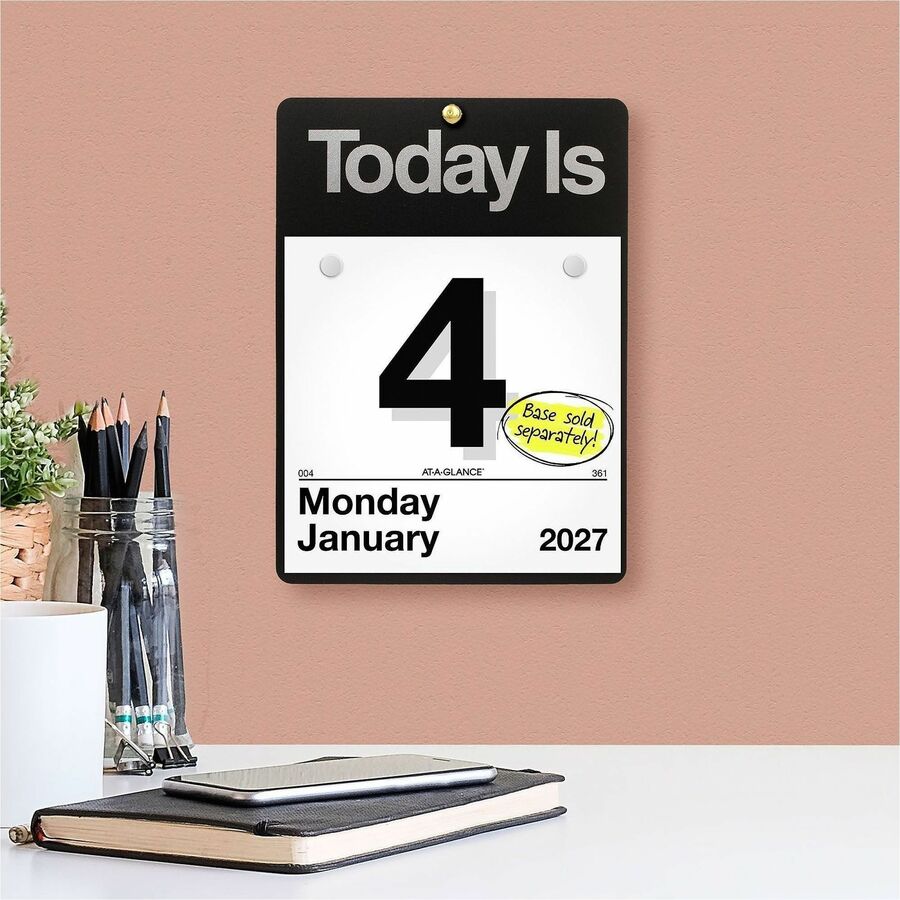 At-A-Glance "Today Is"Wall Calendar Refill - Julian Dates - Daily - 1 Year - January 2026 to December 2026 - 1 Day Single Page Layout - 6" x 6" Sheet Size - White - Paper - 1 Each