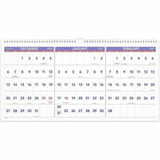 Large - Monthly - 15 Month - December 2025 to February 2027 - 3 Month Single Page Layout - 12" x 24" Sheet Size - White Sheet - Wire Bound - Blue, White - Chipboard, Paper - Hanging Loop, Sturdy Back, Bleed Resistant, Sturdy - 1 Each