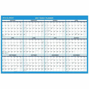 At-A-Glance Horizontal Reversible Erasable Wall Calendar, 36" x 24", 12-Month, January 2026-December 2026, Large, Blue/Gray, Laminated, 1 Each