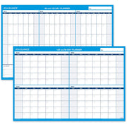 Monthly - 36" x 24" Sheet Size - Blue - Erasable, Laminated - 1 Each