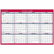 At-A-Glance Vertical Horizontal Reversible Erasable Wall Calendar, Large, 12 Months, January 2026-December 2026, 36" x 24", White, Red/Blue, Laminated, 1 Each