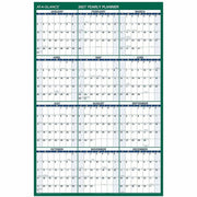 At-A-Glance Vertical Reversible Erasable Wall Calendar, Extra Large, 12-Month, January 2026-December 2026, 48" x 32", White/Green, Laminated, 1 Each