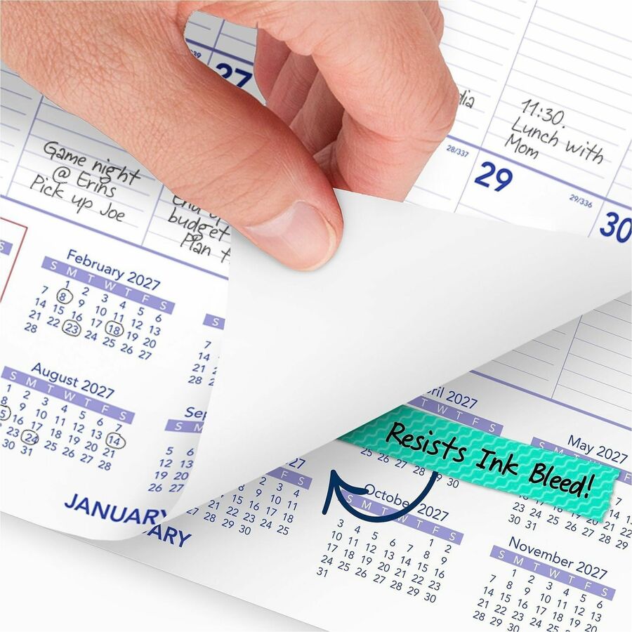 At-A-Glance Wall Calendar, Large, Monthly, January 2026–December 2026, 1 Month Per Page, 15.5" x 22.75", White, Wire Bound, Hanging Loop, 1 Each