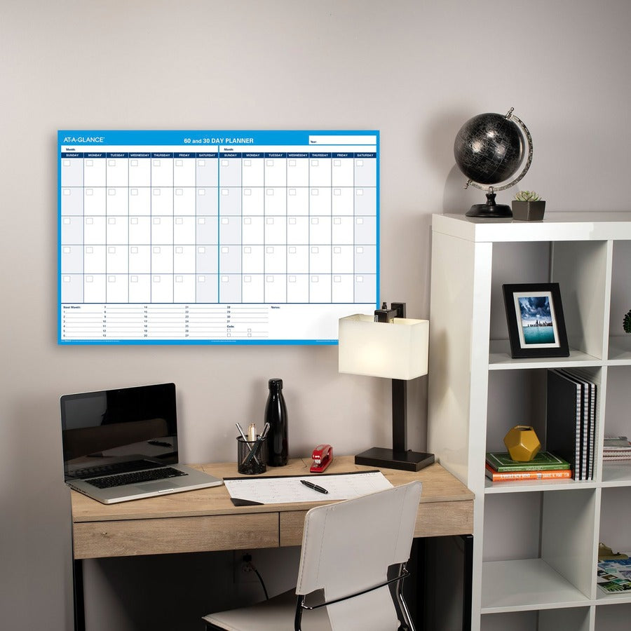48" x 32" Sheet Size - Blue - Laminated, Erasable - 1 Each
