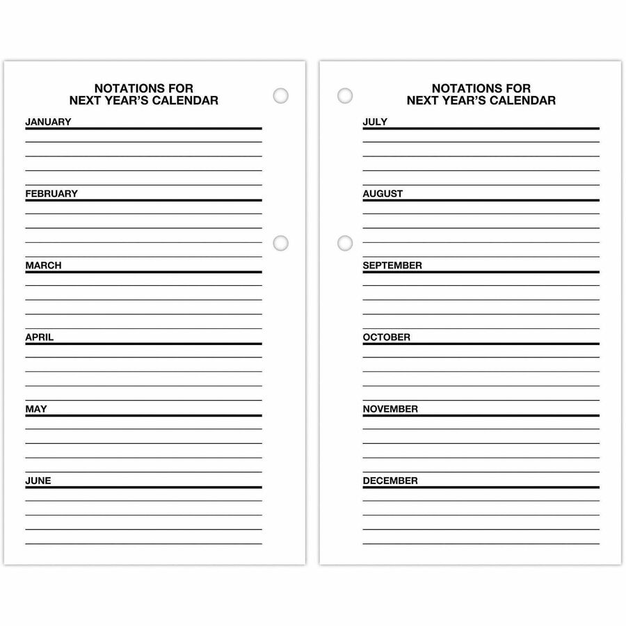 Standard - Julian Dates - Daily - 12 Month - January 2026 to December 2026 - 1 Day Double Page Layout - 3 1/2" x 6" Sheet Size - White Sheet - Desktop - White - Flexible, Reference Calendar - 1 Each