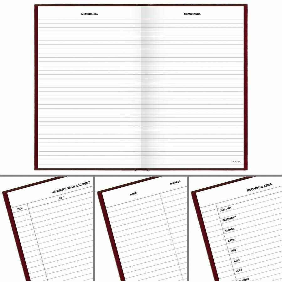 At-A-Glance Standard Diary, Large, Daily, 1 Year (Jan-Dec 2026), 1 Day Per Page, 7 3/4" x 12", White Pages, Case Bound, Red Vinyl/Faux Leather Cover, Address & Phone Directory, 1 Each