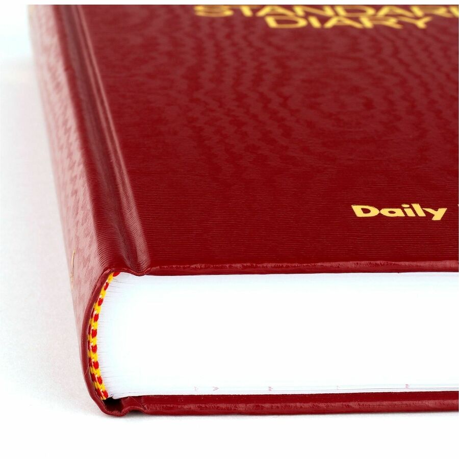 At-A-Glance Standard Diary, Large, Daily, 1 Year (Jan-Dec 2026), 1 Day Per Page, 7 3/4" x 12", White Pages, Case Bound, Red Vinyl/Faux Leather Cover, Address & Phone Directory, 1 Each