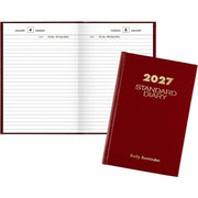 At-A-Glance Standard Diary Reminder, Small, Daily, 12-Month, January-December 2026, 1 Day Per Page, 5 1/2" x 8", Case Bound, Red Vinyl Cover, Address & Phone Directory, Expense Tracking, Ruled, Bleed Resistant, 1 Each
