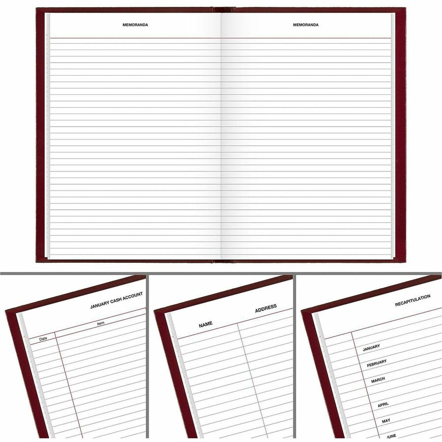 At-A-Glance Standard Diary Reminder, Small, Daily, 12-Month, January 2026–December 2026, 1 Day Per Page, 5 3/4" x 8 1/4", White Pages, Red Vinyl/Faux Leather Cover, 1 Each