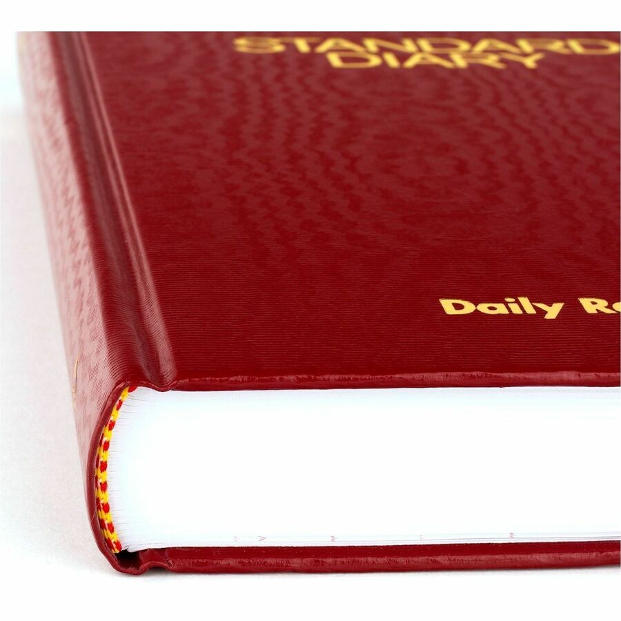 At-A-Glance Standard Diary Reminder, Small, Daily, 12-Month, January 2026–December 2026, 1 Day Per Page, 5 3/4" x 8 1/4", White Pages, Red Vinyl/Faux Leather Cover, 1 Each