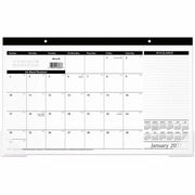 At-A-Glance Desk Pad Calendar, Monthly, January 2026–December 2026, 17 3/4" x 11", White Sheets, Black Headband, Compact, Bleed Resistant, 1 Each