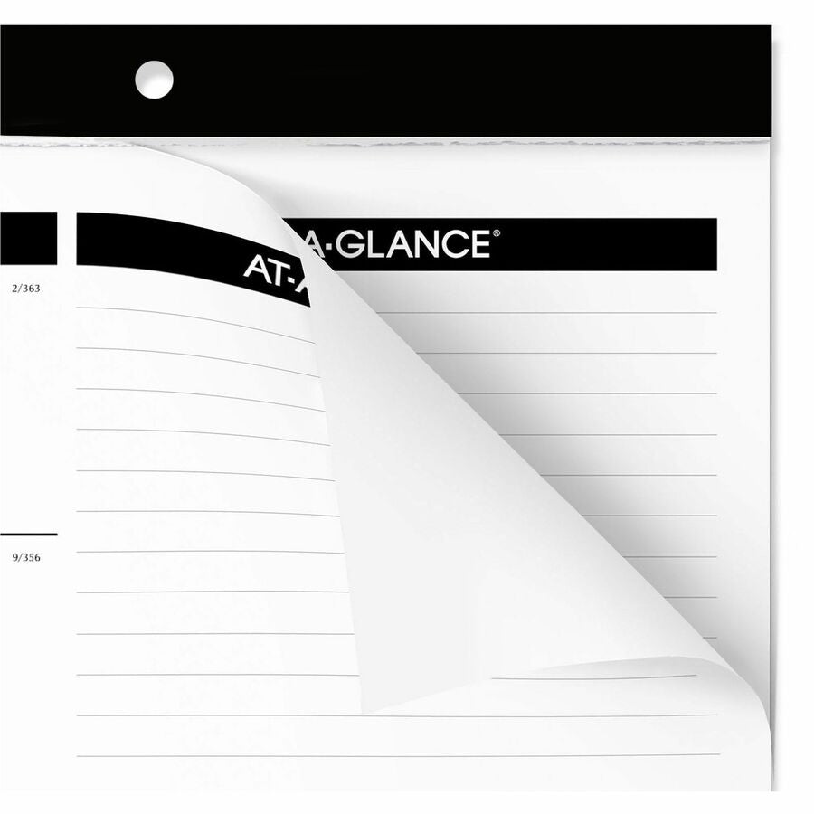 At-A-Glance Desk Pad Calendar, Monthly, January 2026–December 2026, 17 3/4" x 11", White Sheets, Black Headband, Compact, Bleed Resistant, 1 Each
