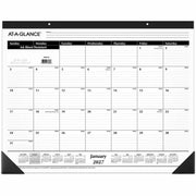 Large - Julian Dates - Monthly - 12 Month - January 2026 to December 2026 - 1 Month Single Page Layout - 24" x 19" Sheet Size - White Sheet - Headband - Desktop - White - Paper - Ruled Daily Block - 1 Each