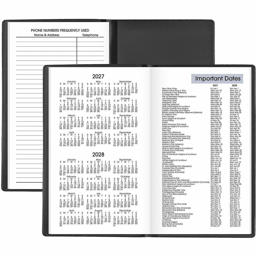 DayMinder Monthly Planner, Black, Pocket, 3 1/2" x 6"