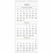 At-A-Glance 3-Month Wall Calendar - Large - Monthly - 15 Month - December 2025 to February 2027 - 3 Month Single Page Layout - 12" x 27" Sheet Size - White Sheet - Wire Bound - Blue, White - Paper - Hanging Loop, Three Month Calendar - 1 Each