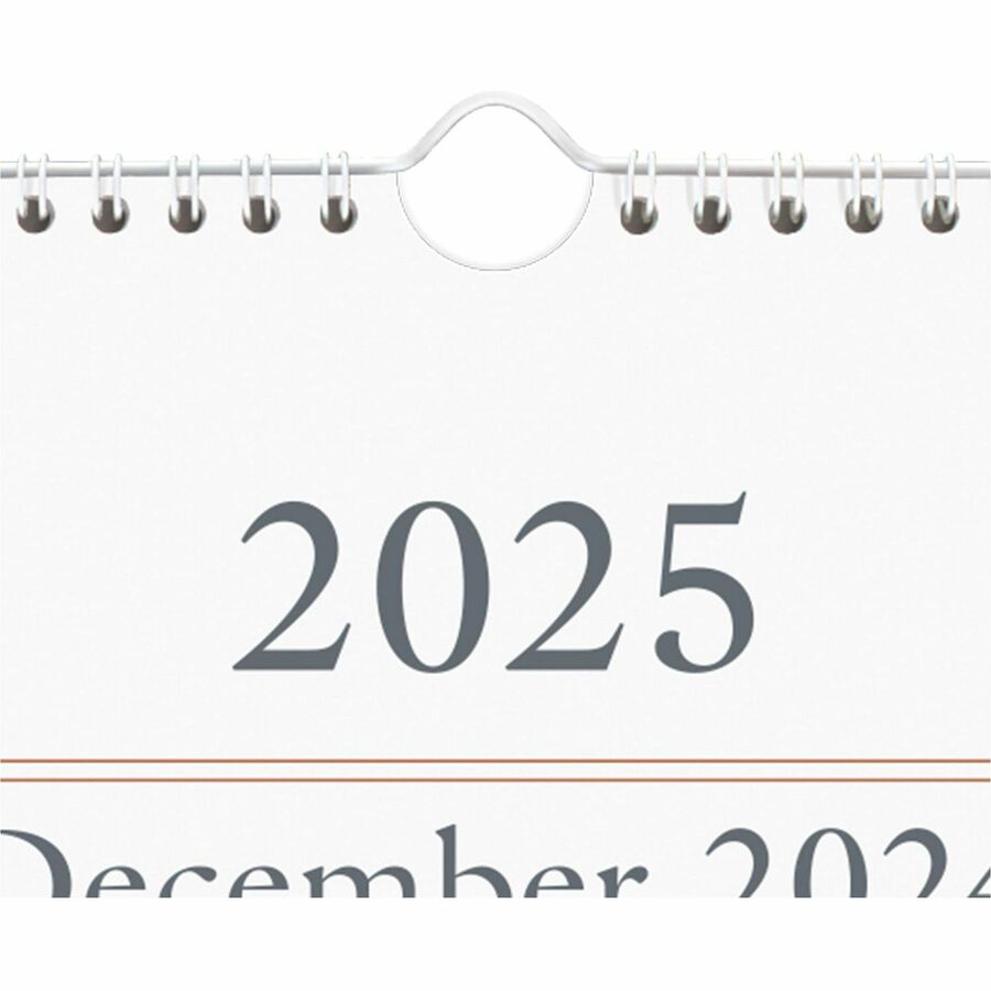 At-A-Glance 3-Month Wall Calendar - Large - Monthly - 15 Month - December 2025 to February 2027 - 3 Month Single Page Layout - 12" x 27" Sheet Size - White Sheet - Wire Bound - Blue, White - Paper - Hanging Loop, Three Month Calendar - 1 Each