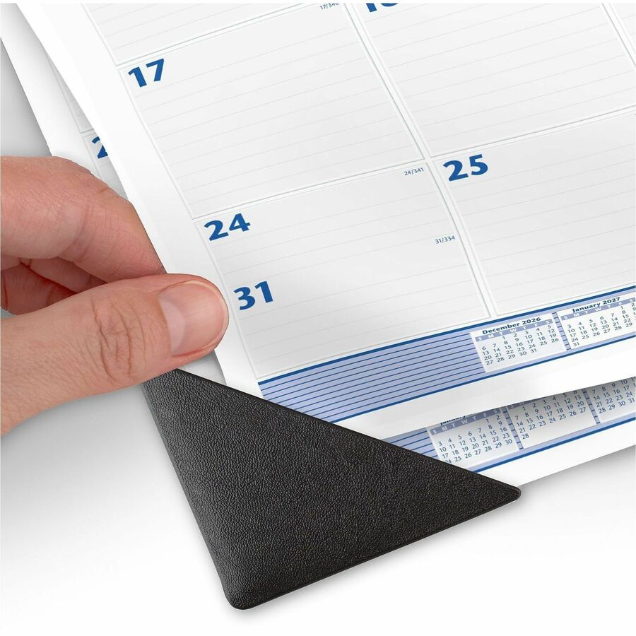 At-A-Glance Desk Pad Calendar, Large, Monthly, January 2026–December 2026, 19" x 24", 1 Each, Blue/Gray/White, Poly/Paper