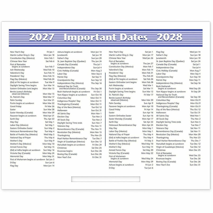 Small - Julian Dates - Weekly - 12 Month - January 2026 to December 2026 - 1 Week Double Page Layout - 6" x 7" Sheet Size - White Sheet - Desk - White, Blue - Paper - 1 Each