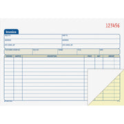 Tape Bound - 2 Part - Carbonless Copy - 7.93" x 5.56" Sheet Size - 2 x Holes - White, Canary - Assorted Sheet(s) - 1 Each