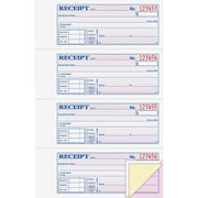 Adams Tapebound 3-part Money Receipt Book - 100 Sheet(s) - Tape Bound - 3 Part - Carbonless Copy - 2.75" x 7.62" Form Size - White, Canary, Pink - Assorted Sheet(s) - 1 Each