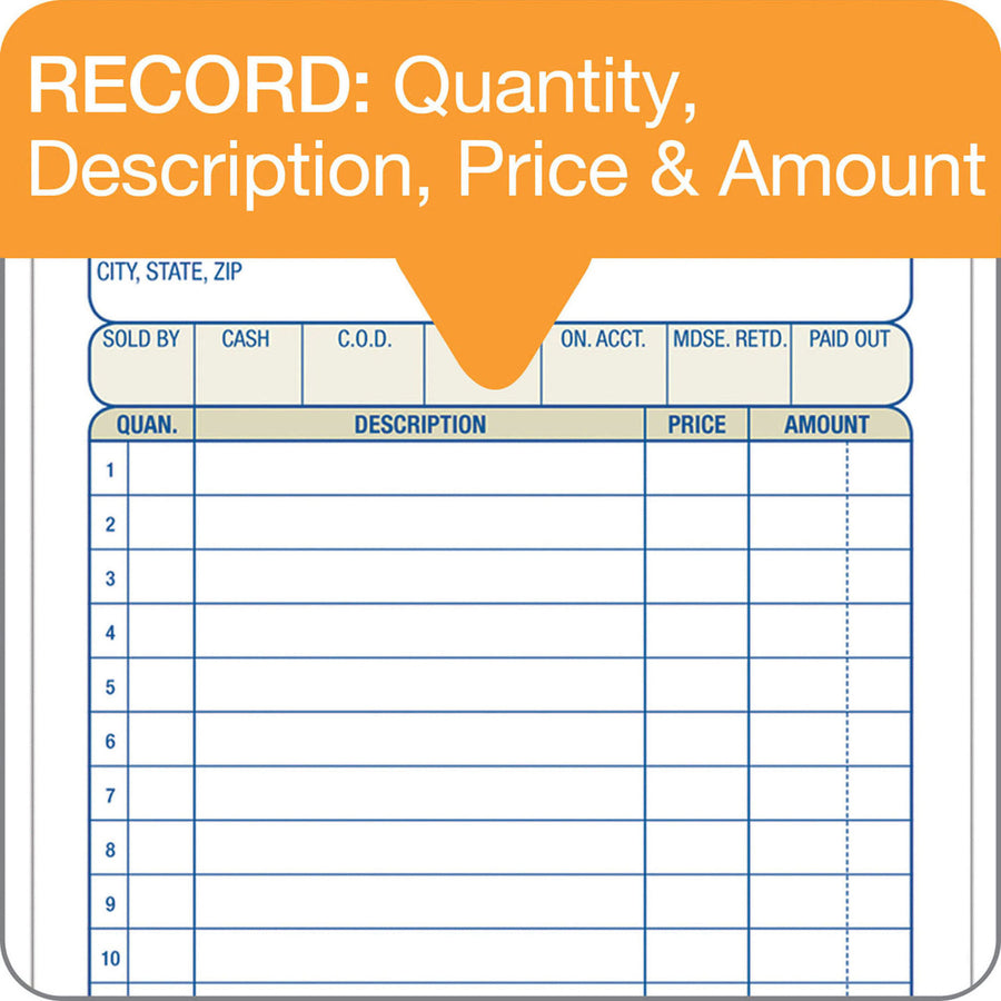 Adams Carbonless 3-part Sales Order Books - 50 Sheet(s) - 3 Part - Carbonless Copy - 4.18" x 7.18" Sheet Size - White, Canary, Pink - Assorted Sheet(s) - 1 Each