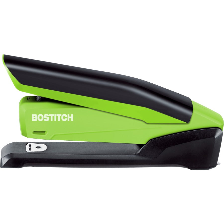Bostitch InPower Spring-Powered Antimicrobial Desktop Stapler - Staples Upto 20 Sheet - Holds Upto 210 Staple - Full Strip - 4.50" Throat Depth - Green - Rubber - 1 Each