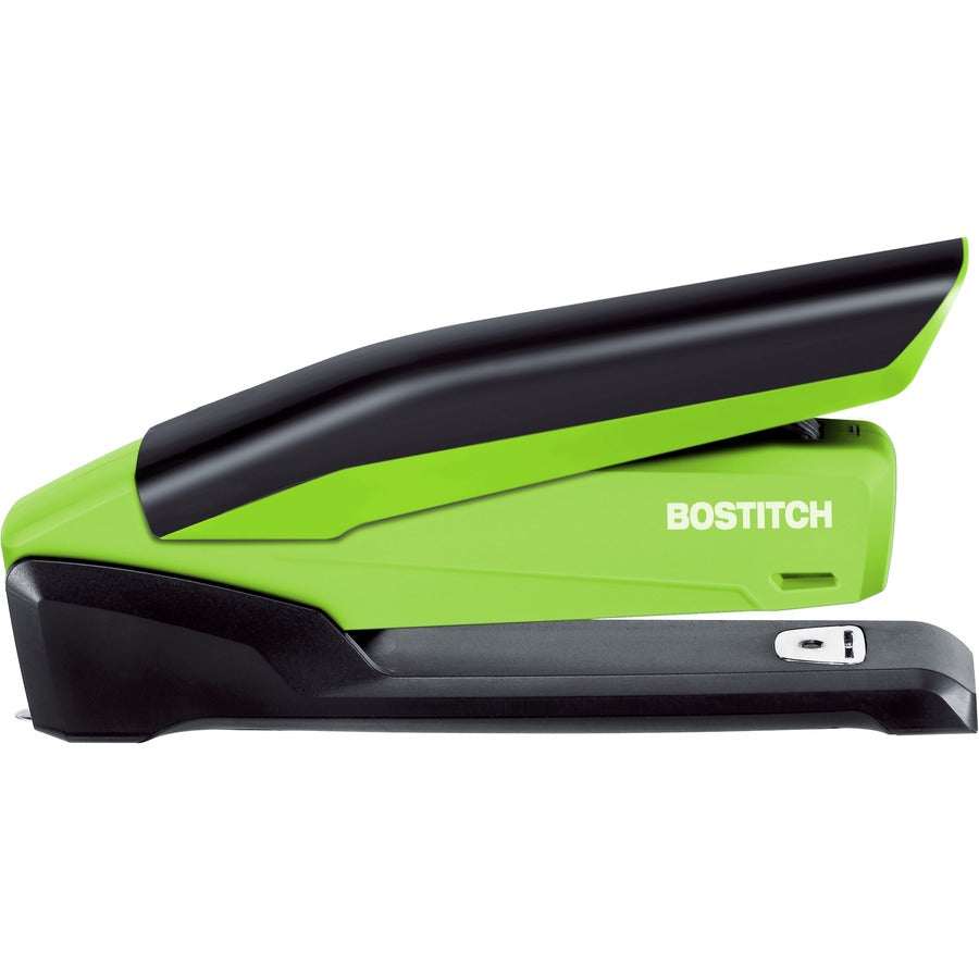 Bostitch InPower Spring-Powered Antimicrobial Desktop Stapler - Staples Upto 20 Sheet - Holds Upto 210 Staple - Full Strip - 4.50" Throat Depth - Green - Rubber - 1 Each