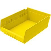 Akro-Mils Economical Storage Shelf Bins - 4" Height x 8.40" Width x 11.60" Depth - Water Proof, Label Holder, Durable, Oil Resistant, Grease Resistant - Yellow - Polymer - 1 Each