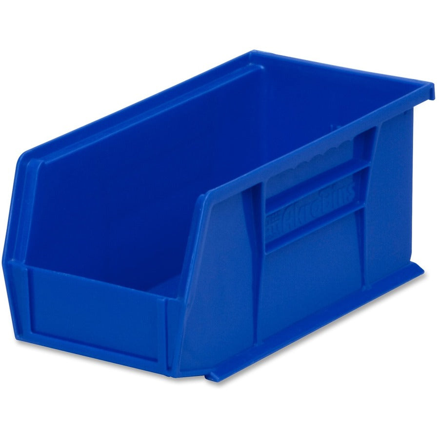 Akro-Mils Akrobins Storage Bin - 5" Height x 5.50" Width x 10.90" Depth - Unbreakable, Water Proof, Stackable, Corrosion Proof - Blue - Polymer - 1 Each