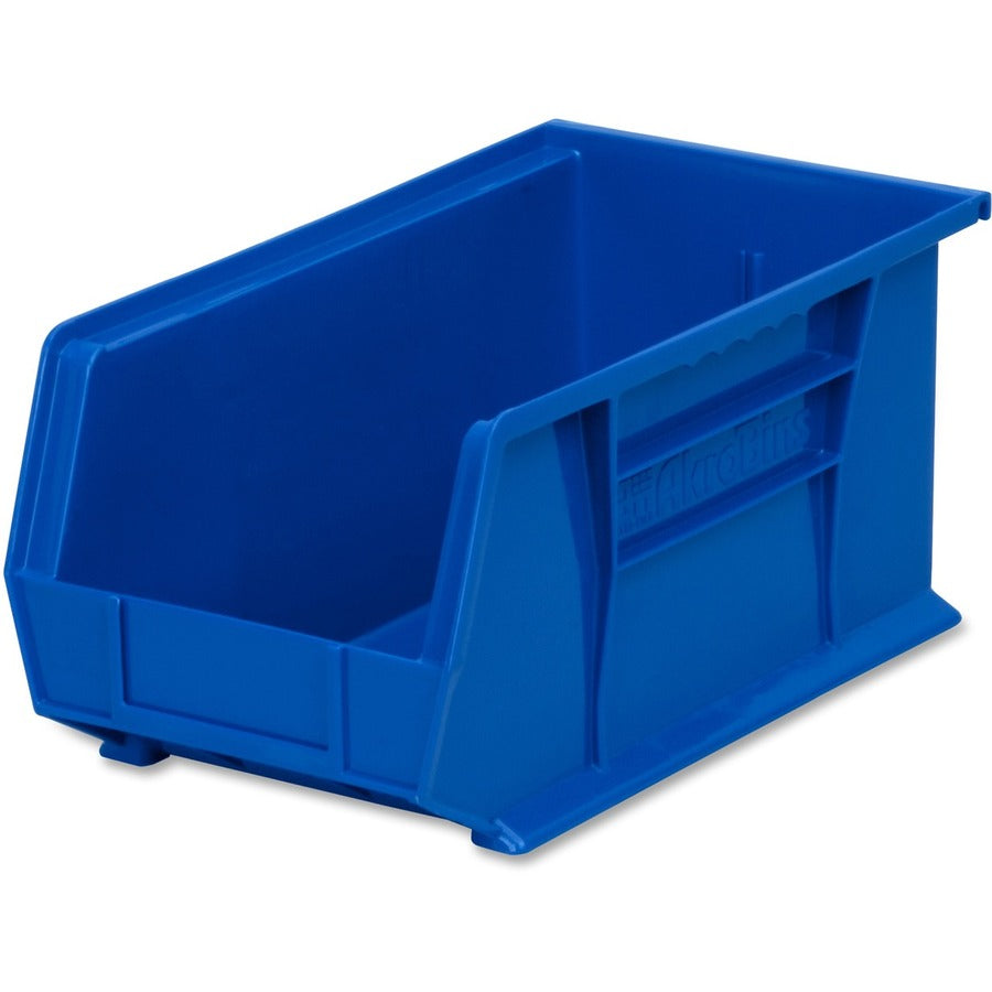 Akro-Mils Akrobins Storage Bin - 7" Height x 8.30" Width x 14.80" Depth - Unbreakable, Water Proof, Stackable, Corrosion Proof - Blue - Polymer - 1 Each