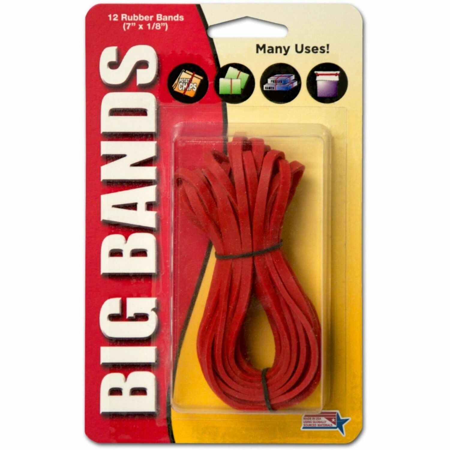 7" Length x 0.1" Width - Red - 12 / Pack