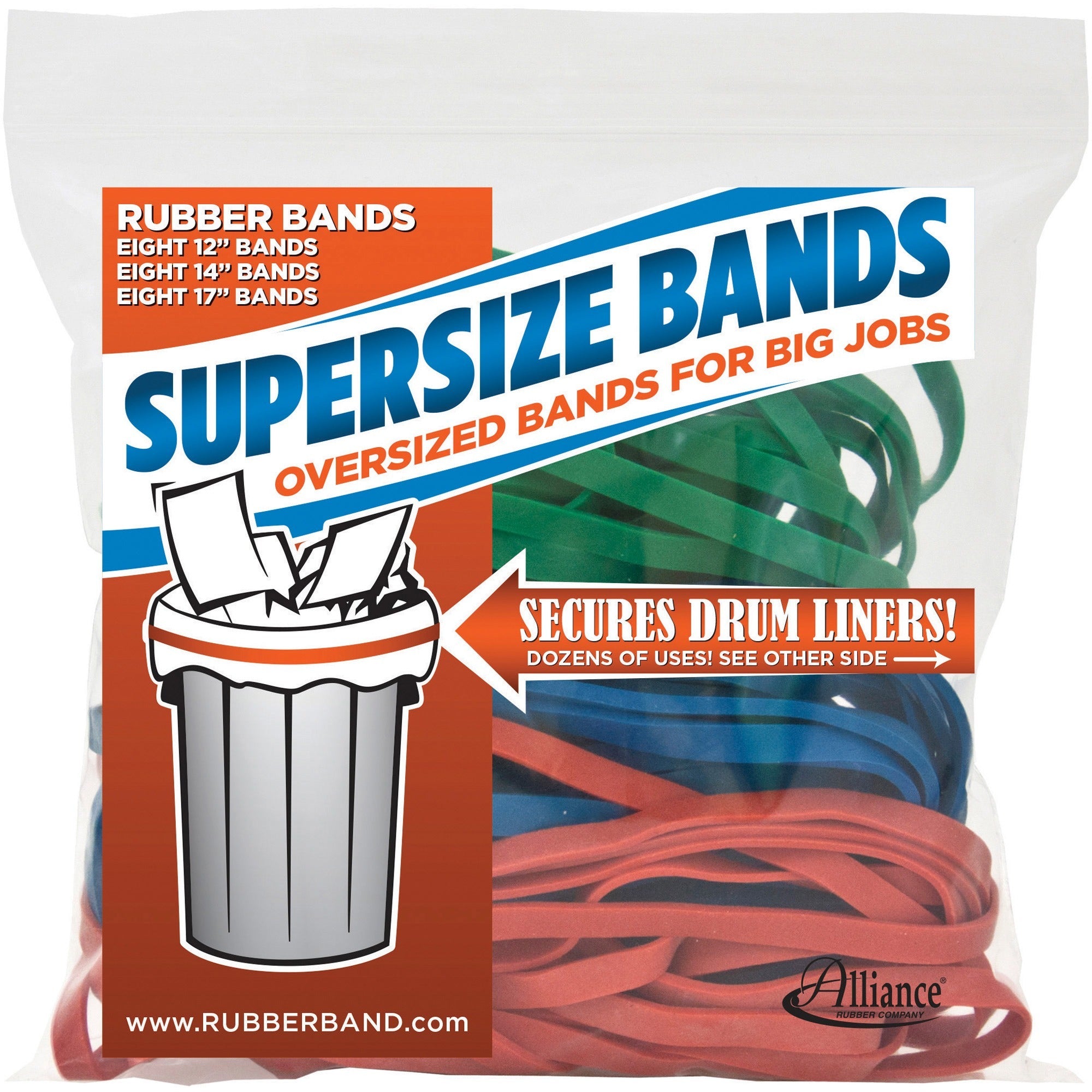 Size: Large, Large, Large - 17" Length x 250 mil Thickness - Heavy Duty, Environmentally Friendly, Reusable, Elastic, Stretchable, Strong - Latex - Assorted - 24 / Pack