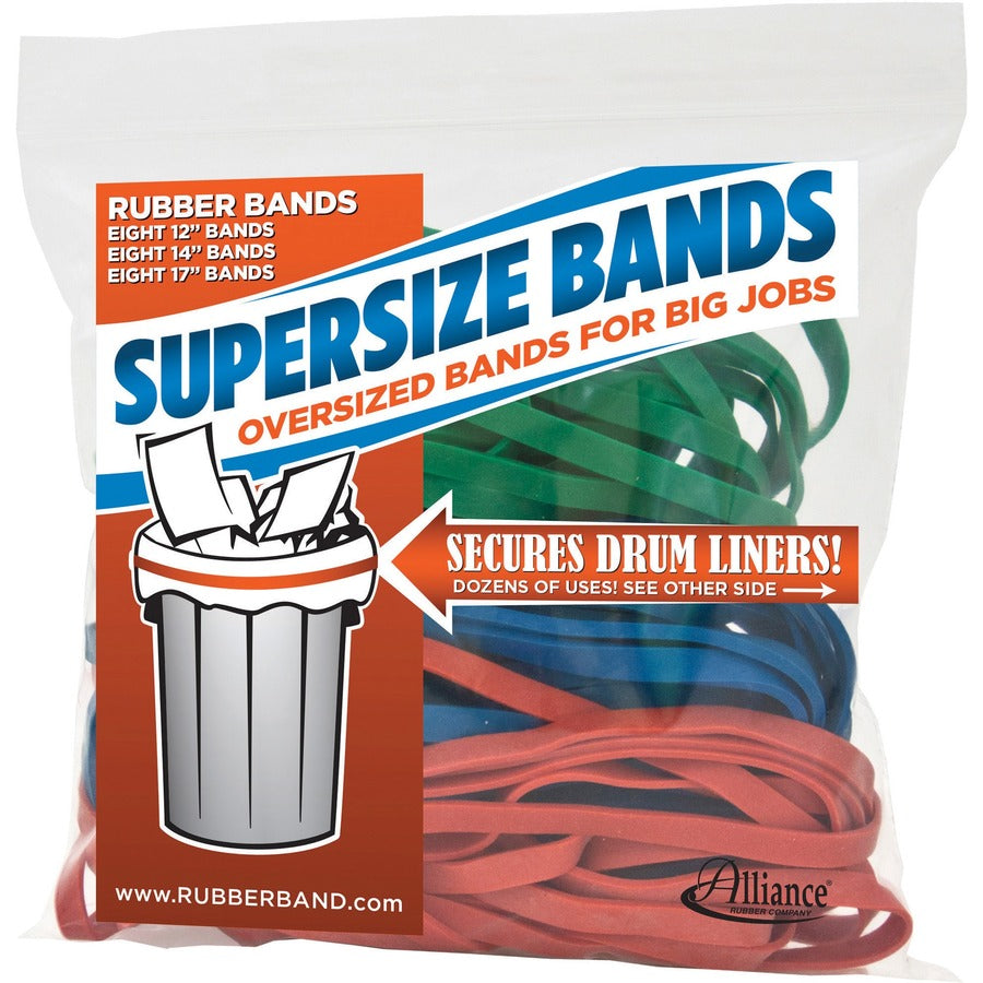 Size: Large, Large, Large - 17" Length x 250 mil Thickness - Heavy Duty, Environmentally Friendly, Reusable, Elastic, Stretchable, Strong - Latex - Assorted - 24 / Pack