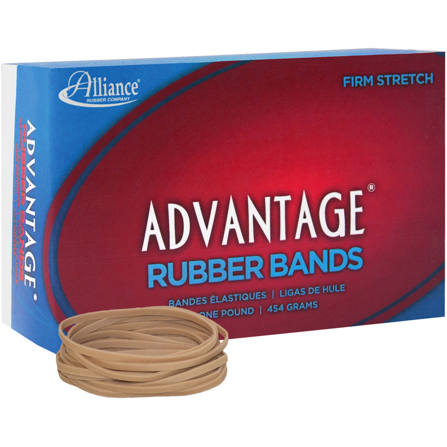 Alliance Rubber Advantage Rubber Bands - Size: #33 - 3.5" Length x 0.1" Width - Natural - 1 Box