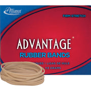Alliance Rubber Advantage Rubber Bands - Size: #33 - 3.5" Length x 0.1" Width - Stretchable, Elastic - Natural Crepe - 1 Box