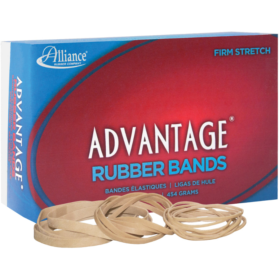 Alliance Rubber Advantage Rubber Bands - Size: #54 - Stretchable, Elastic - Natural Crepe - 1 Box
