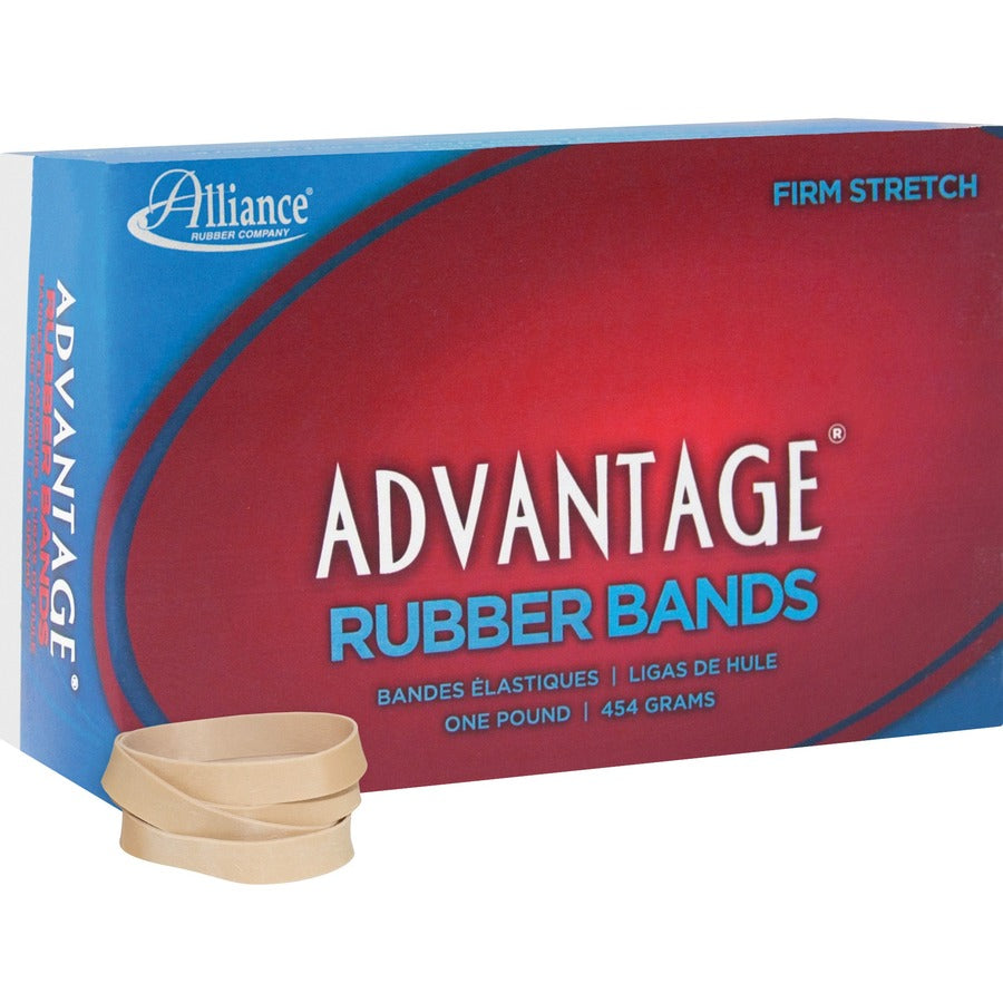 Alliance Rubber Advantage Rubber Bands - Size: #84 - 3.5" Length x 0.5" Width - Stretchable, Elastic - Natural Crepe - 1 Box