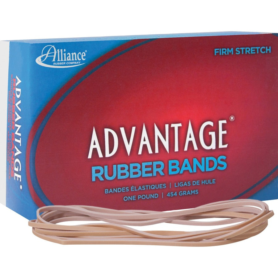 Alliance Rubber Advantage Rubber Bands - Size: #117B - 7" Length x 0.1" Width - Stretchable, Elastic - Natural Crepe - 1 Box