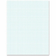 Ampad Graph Pad - 50 Sheets - Front Ruling Surface - 20 lb Basis Weight - Letter - 8 1/2" x 11" Sheet Size - White Paper - 1 Pad