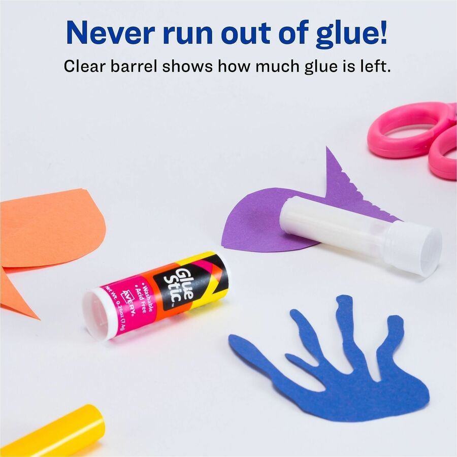 Avery&reg; Permanent Glue Stic - 0.26 oz - White - 1 Each