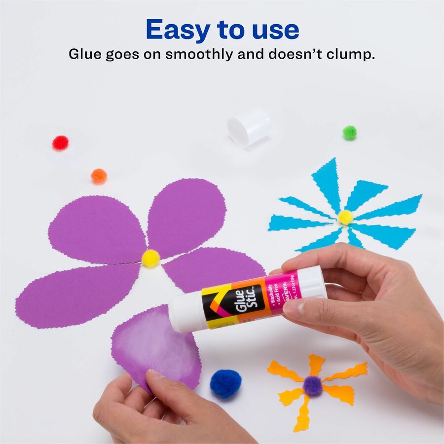Avery&reg; Permanent Glue Stic - 1.27 oz - White - 1 Each